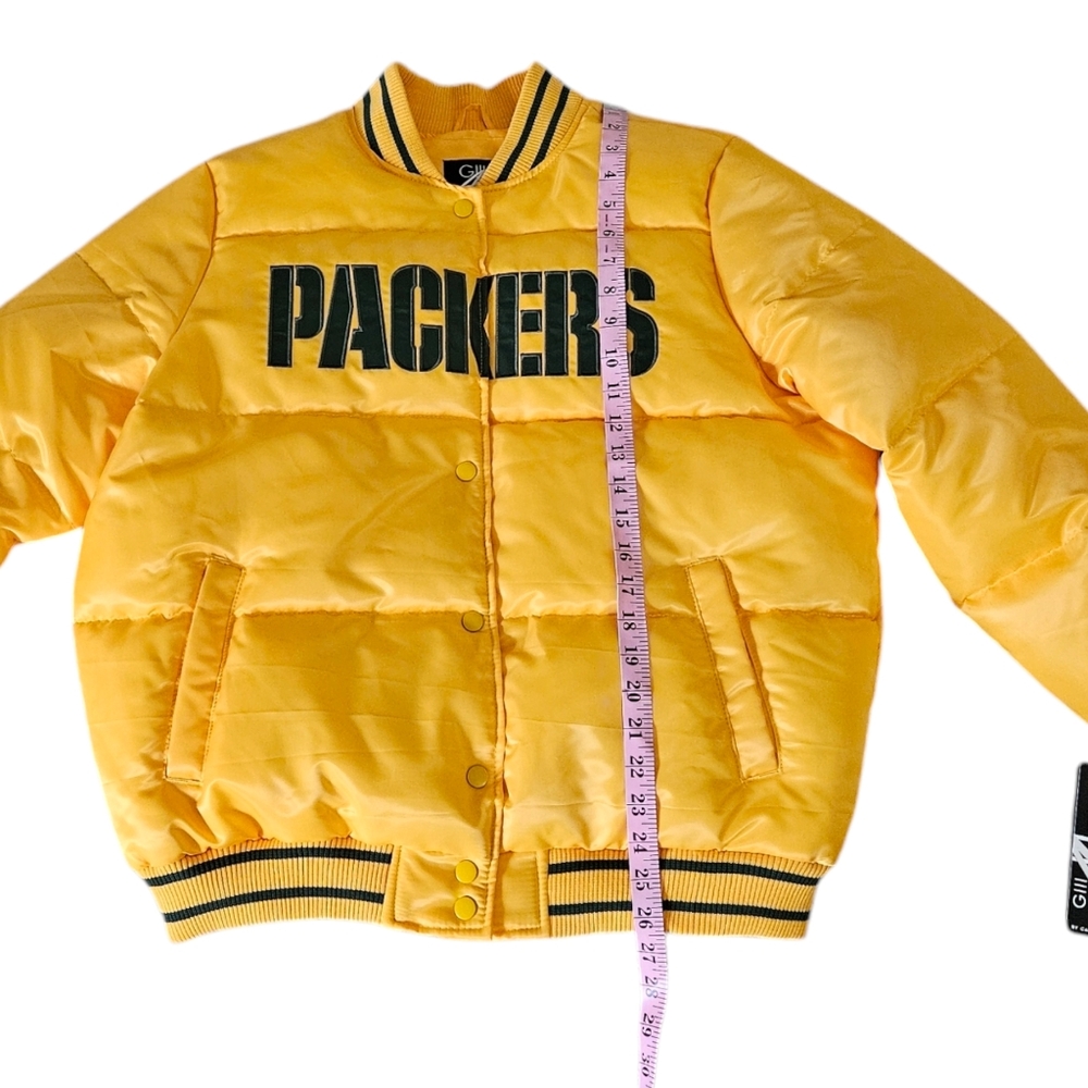 Green Bay Packers Women's Puffer Jacket Size L New NWT Wisconsin GIII ** READ** - Picture 9 of 16